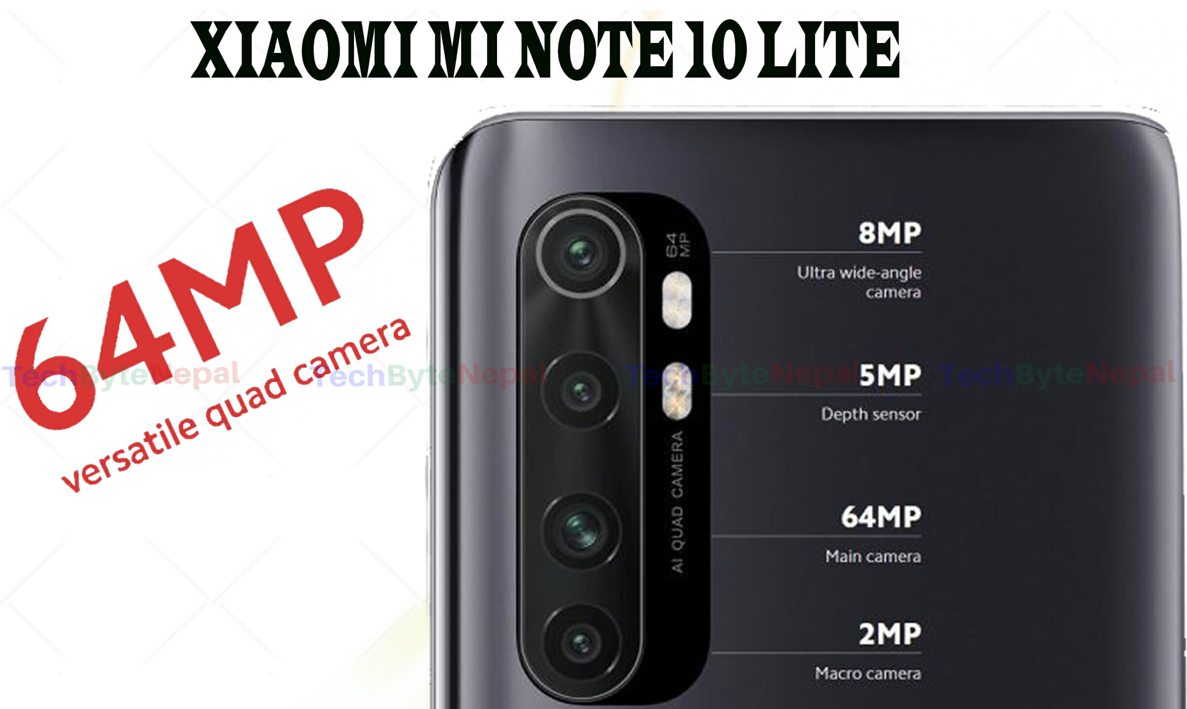 MI Note 10 Lite 64MP Quad Camera Mobile Phone